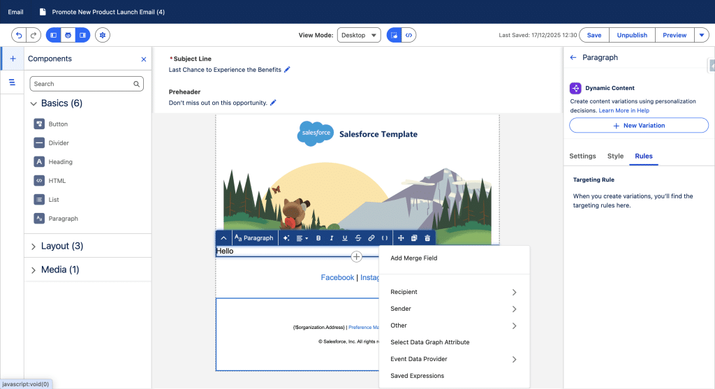 Selecting a Field from the Form's input