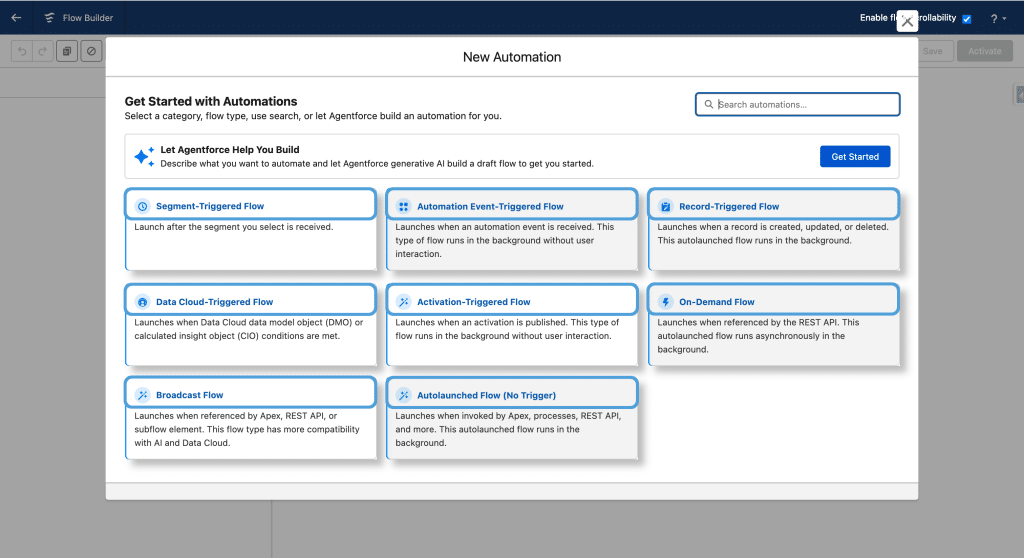 Marketing Cloud Next main types of Flows