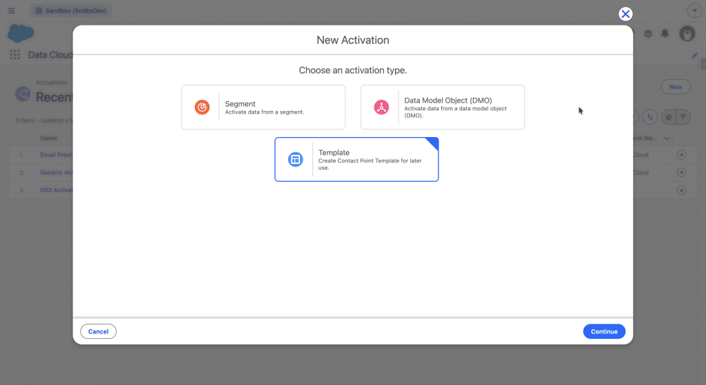 Creating an Activation Template in Data 360